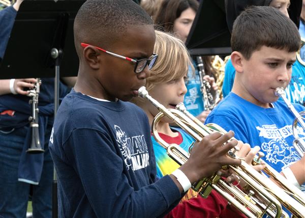 South River Feeder Elementary, Middle and High School Combined Band Performing